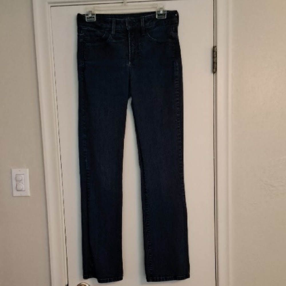 Blue Straight Leg Jeans Classic Style